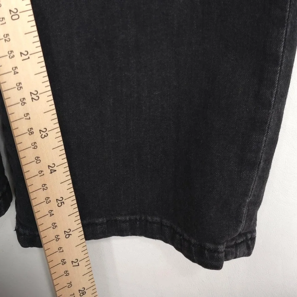 PAIGE Denim Jumpsuit Black‎ Sleeveless Zip Belted Cotton Stretch Size 8